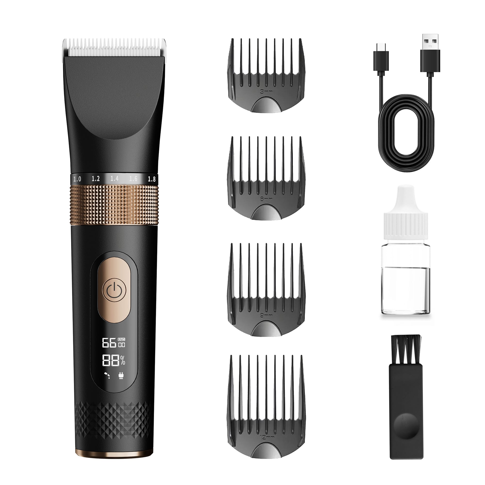 Unibono YH-7272 High End LED Professional Hair Clipper IPX7 1
